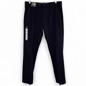 J.M. Haggar Mens Luxury Comfort Casual Slim Black Dress Pant NWT Size 34 X‎ 30